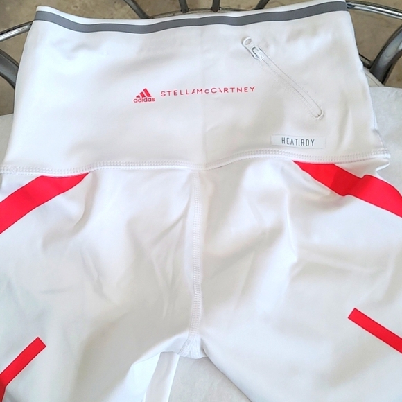 NWT Adidas White 3/4 Running Heat RDY Carrera Tights - Picture 8 of 10